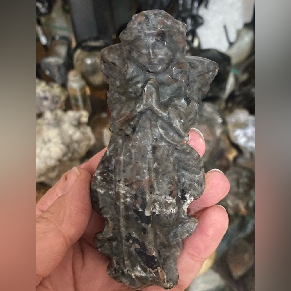 Carved Angel Yooperlite Stone